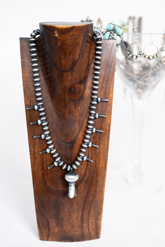 Handmade Sterling Squash Necklace