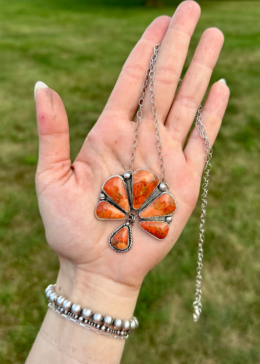 Orange Spiny Naja Necklace